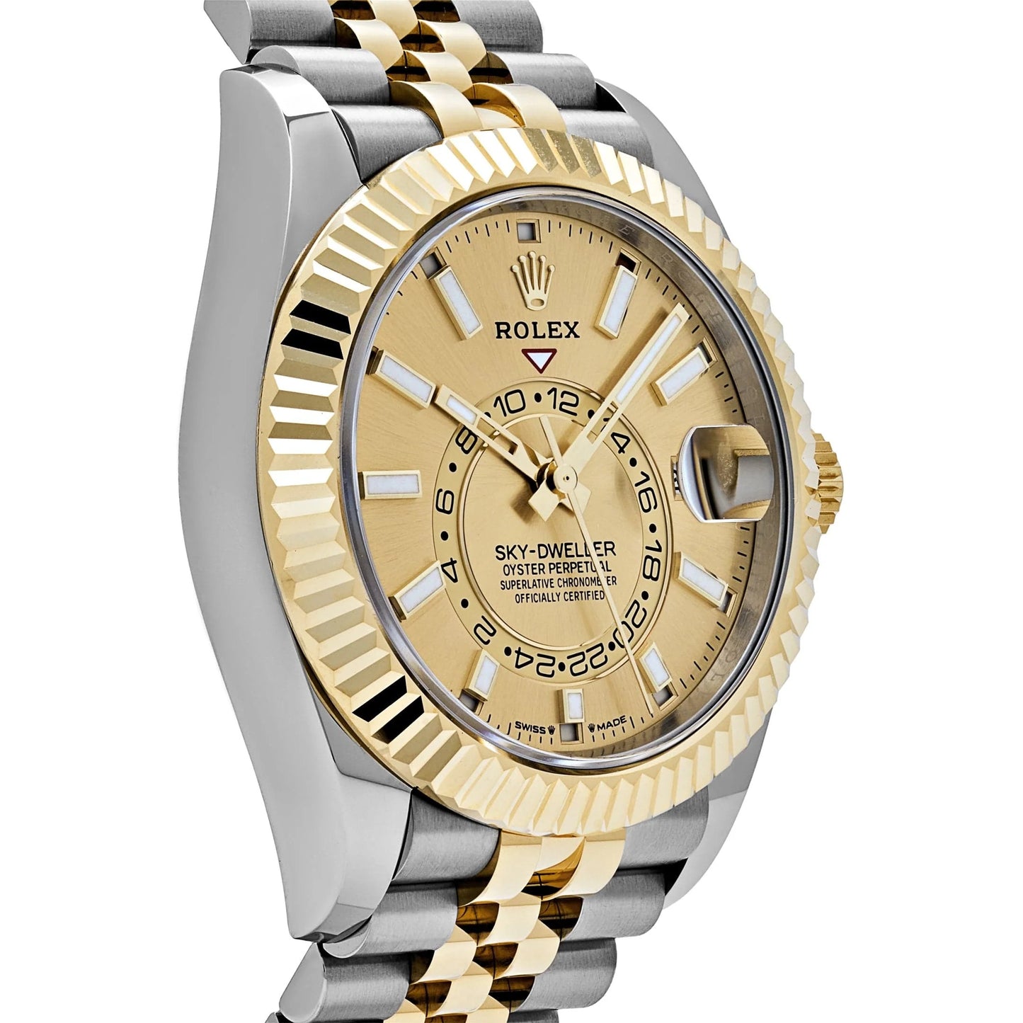 Rolex Sky-Dweller White Dial Automatic Stainless Steel & 18K Yellow Gold Jubilee Men's Watch 326933WSJ