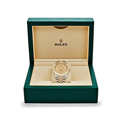 Rolex Sky-Dweller White Dial Automatic Stainless Steel & 18K Yellow Gold Jubilee Men's Watch 326933WSJ
