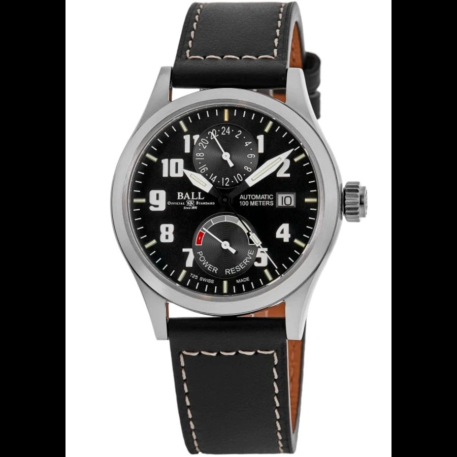 Ball Engineer Master II Voyager GM2126C-LJ-BK – Men's 40mm Swiss Automatic GMT Watch with Black Dial, Leather Strap & Limited Edition Design