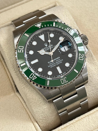 Rolex Submariner “Kermit” M126610LV Men’s 41mm Stainless Steel Automatic Dive Watch – Black Dial, Green Ceramic Bezel