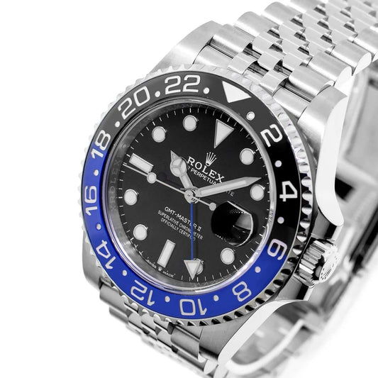 Rolex GMT-Master II “Batman” M126710BLNR-Preowned Men’s Automatic Watch – Black Dial, Jubilee Bracelet, Blue & Black Bezel