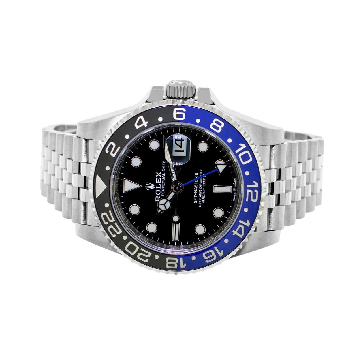 Rolex GMT-Master II “Batman” M126710BLNR-Preowned Men’s Automatic Watch – Black Dial, Jubilee Bracelet, Blue & Black Bezel