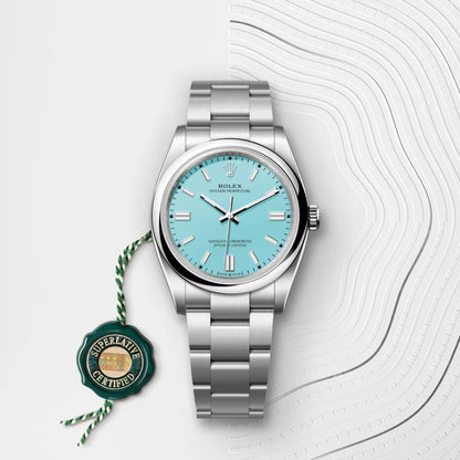 Rolex Oyster Perpetual 36 Automatic Chronometer Turquoise Dial Stainless Steel Unisex Watch M126000-0006