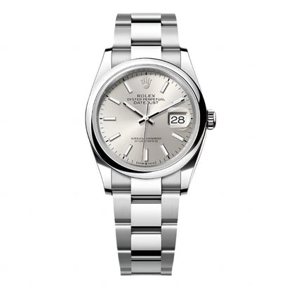 Rolex Datejust 36 White Roman Dial Domed Bezel Stainless Steel Oyster Watch 126200WRO