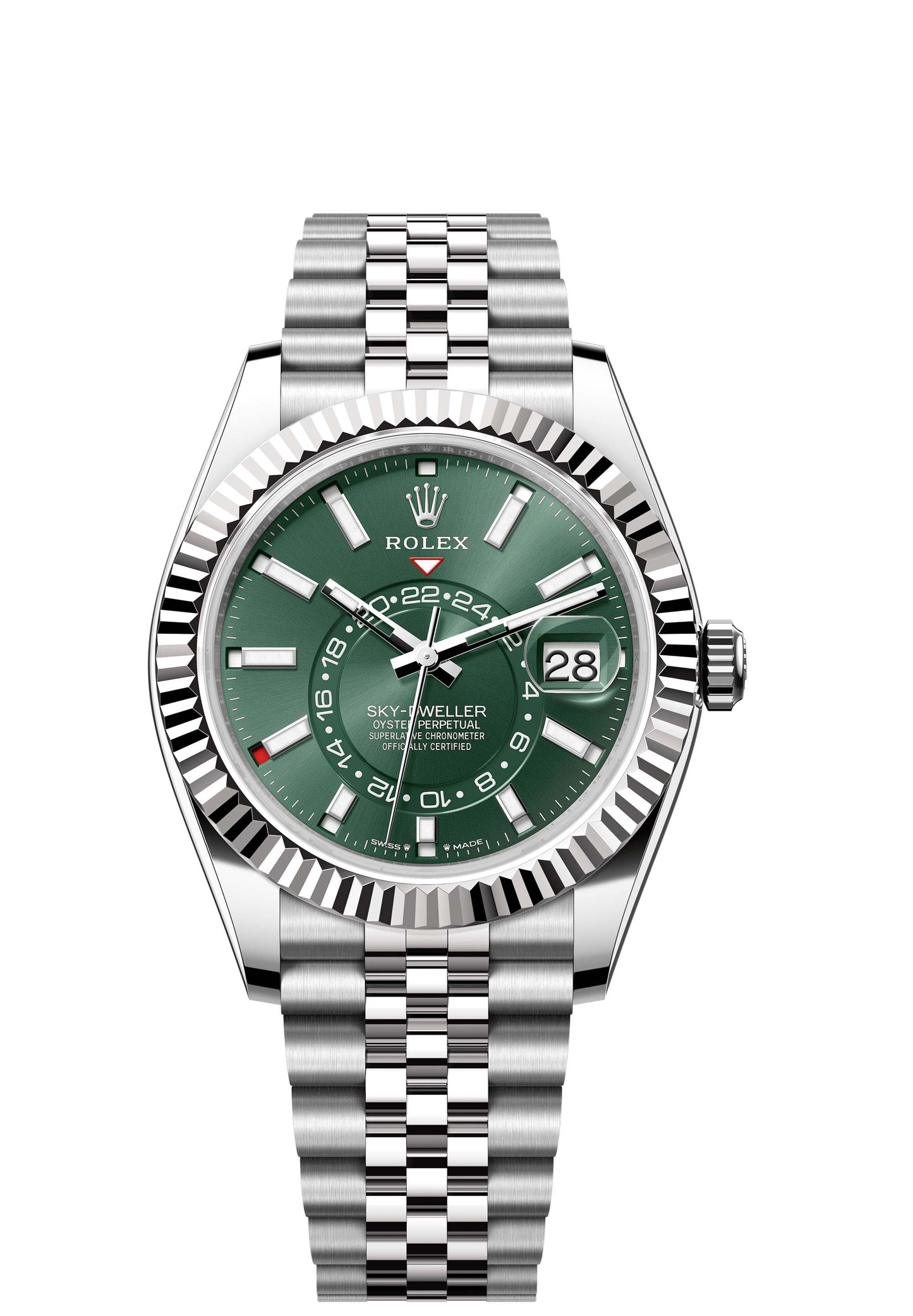 Rolex Sky-Dweller 42mm Green Dial Stainless Steel & 18kt White Gold Men's Watch M336934-0002