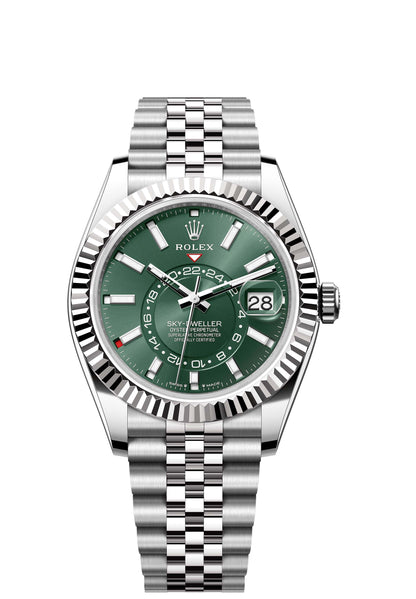 Rolex Sky-Dweller 42mm Green Dial Stainless Steel & 18kt White Gold Men's Watch M336934-0002