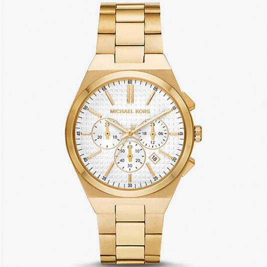Michael Kors Lennox Chronograph Quartz White Dial Men's Watch MK9120 – Luxero Exclusive