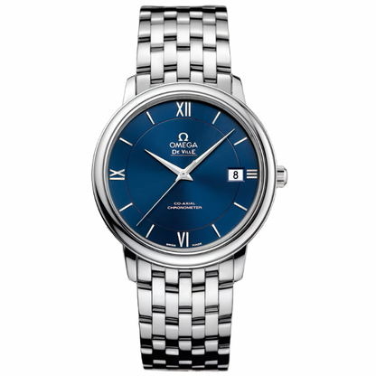 Omega De Ville Prestige Blue Dial Stainless Steel Automatic Men's Watch 424.10.37.20.03.001