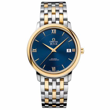 Omega De Ville Prestige Co-Axial Blue Dial Automatic 36mm Two-Tone Watch 424.20.37.20.03.001