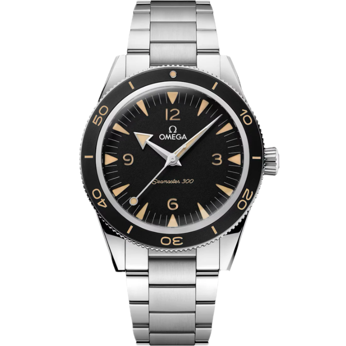 Omega Seamaster Black Dial Ceramic Bezel Stainless Steel Bracelet 41mm Watch 234.30.41.21.01.001