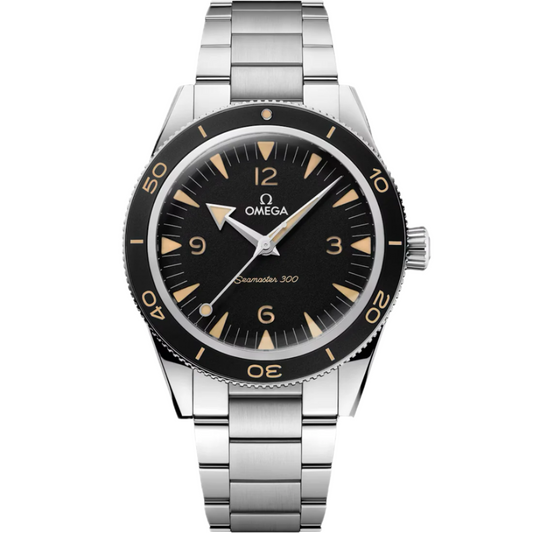 Omega Seamaster Black Dial Ceramic Bezel Stainless Steel Bracelet 41mm Watch 234.30.41.21.01.001