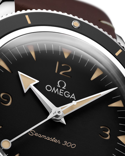 Omega Seamaster Black Dial Automatic Chronometer 41mm Leather Strap 234.32.41.21.01.001