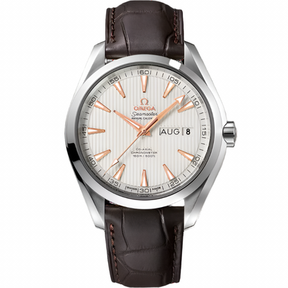 Omega Seamaster Aqua Terra 43mm Silver Dial Annual Calendar Automatic Leather Watch 231.13.43.22.02.003