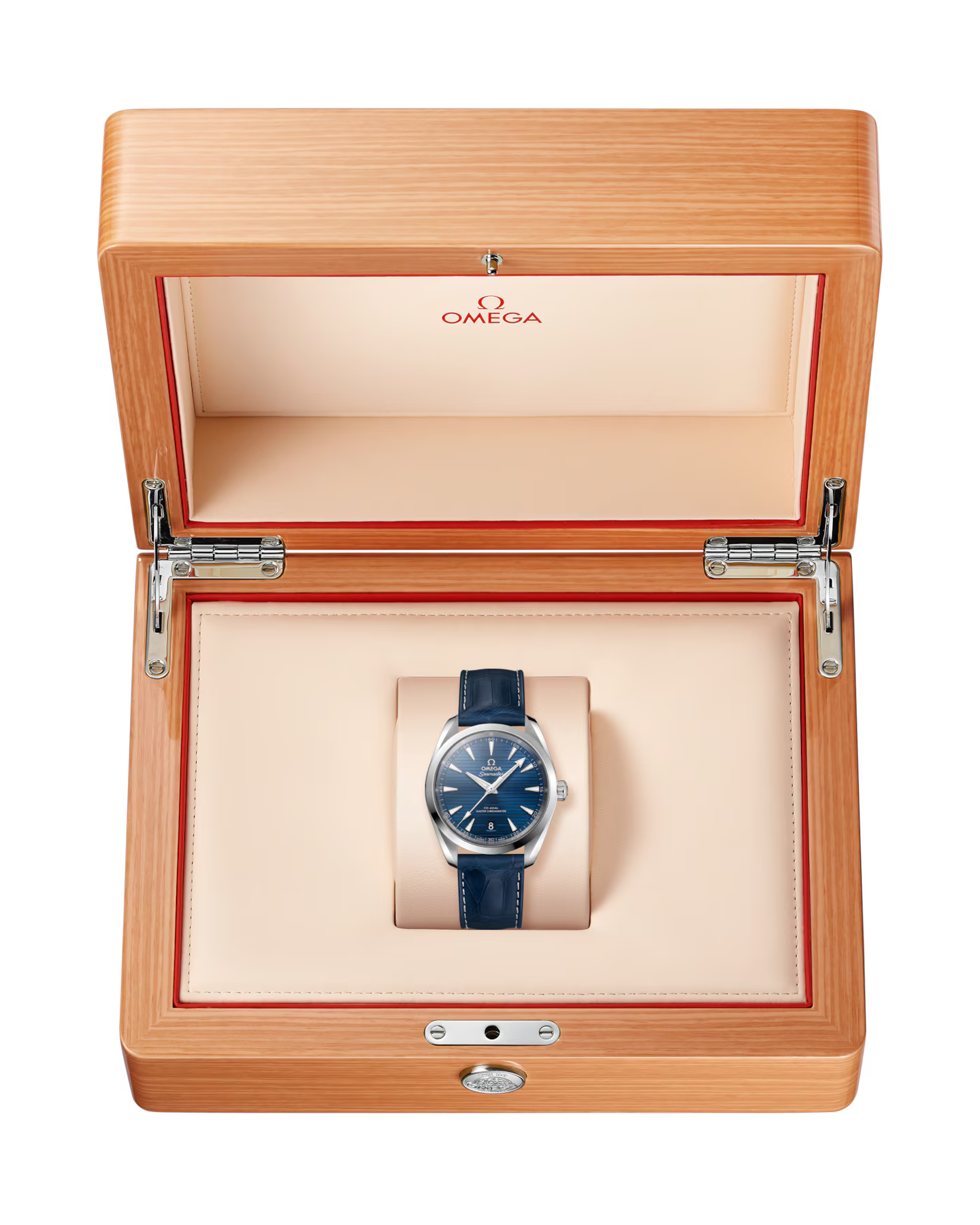 Omega Seamaster Aqua Terra Blue Dial Leather Strap Automatic Men's Watch 220.13.38.20.03.001