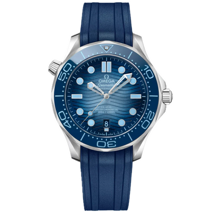 Omega Seamaster Blue Dial Blue Ceramic Bezel Rubber Strap 42mm Dive Watch 210.32.42.20.03.002