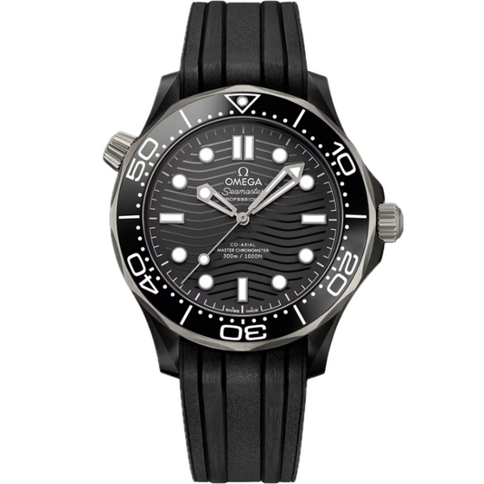 Omega Seamaster Diver Black Ceramic Dial Automatic 43.5mm Rubber Strap 210.92.44.20.01.001