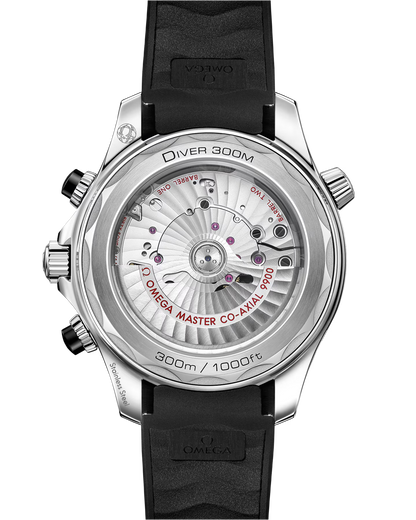 Omega Seamaster 300 Chronograph Black Dial Rubber Strap Ceramic Bezel 44mm Watch 210.32.44.51.01.001