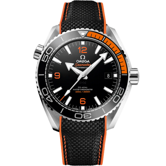 Omega Seamaster Planet Ocean Black Dial Orange Rubber Strap Ceramic Bezel 43.5mm Watch 215.32.44.21.01.001