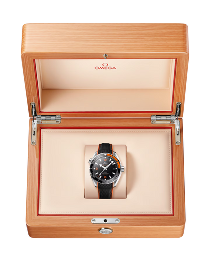 Omega Seamaster Planet Ocean Black Dial Orange Rubber Strap Ceramic Bezel 43.5mm Watch 215.32.44.21.01.001