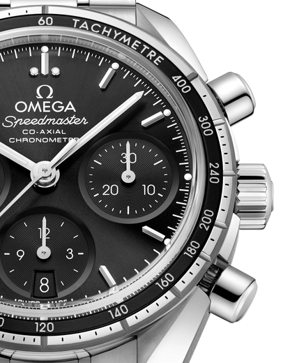 Omega Speedmaster 38 Black Dial Stainless Steel Automatic Chronograph Men's Watch 324.30.38.50.01.001