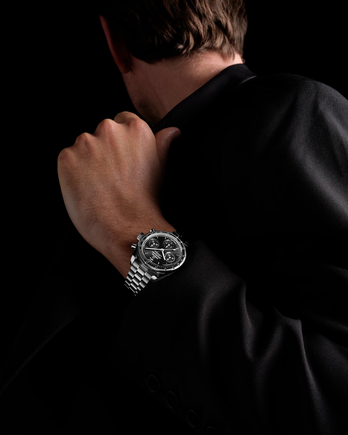 Omega Speedmaster 38 Black Dial Stainless Steel Automatic Chronograph Men's Watch 324.30.38.50.01.001