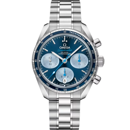 Omega Speedmaster 38 Orbis Blue Dial Stainless Steel Chronograph Men's Watch 324.30.38.50.03.002
