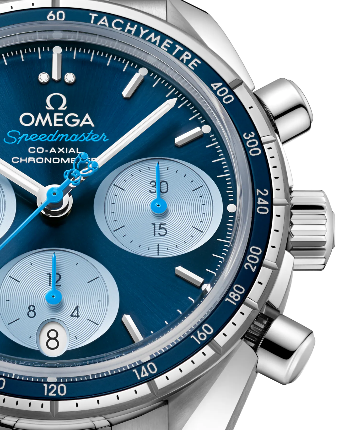 Omega Speedmaster 38 Orbis Blue Dial Stainless Steel Chronograph Men's Watch 324.30.38.50.03.002