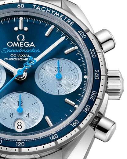 Omega Speedmaster 38 Orbis Blue Dial Stainless Steel Chronograph Men's Watch 324.30.38.50.03.002