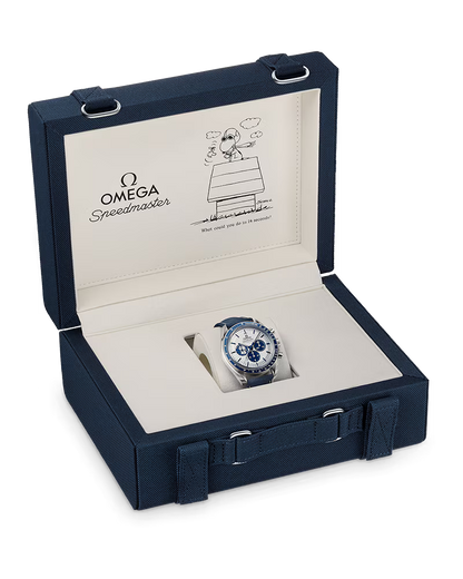 Omega Speedmaster Chronograph Silver Dial Blue Nylon Strap Hand-Wound Men's Watch 310.32.42.50.02.001