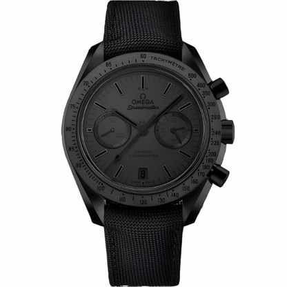 Omega Speedmaster Moonwatch Dark Side of the Moon "Black Black" Chronograph Men’s Watch 44mm Automatic Ceramic Black Dial Nylon Strap - 311.92.44.51.01.005 | Luxero