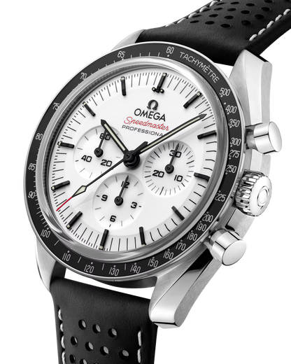 Omega Speedmaster Chronograph White Dial Black Leather Strap 42mm Watch 310.32.42.50.04.002