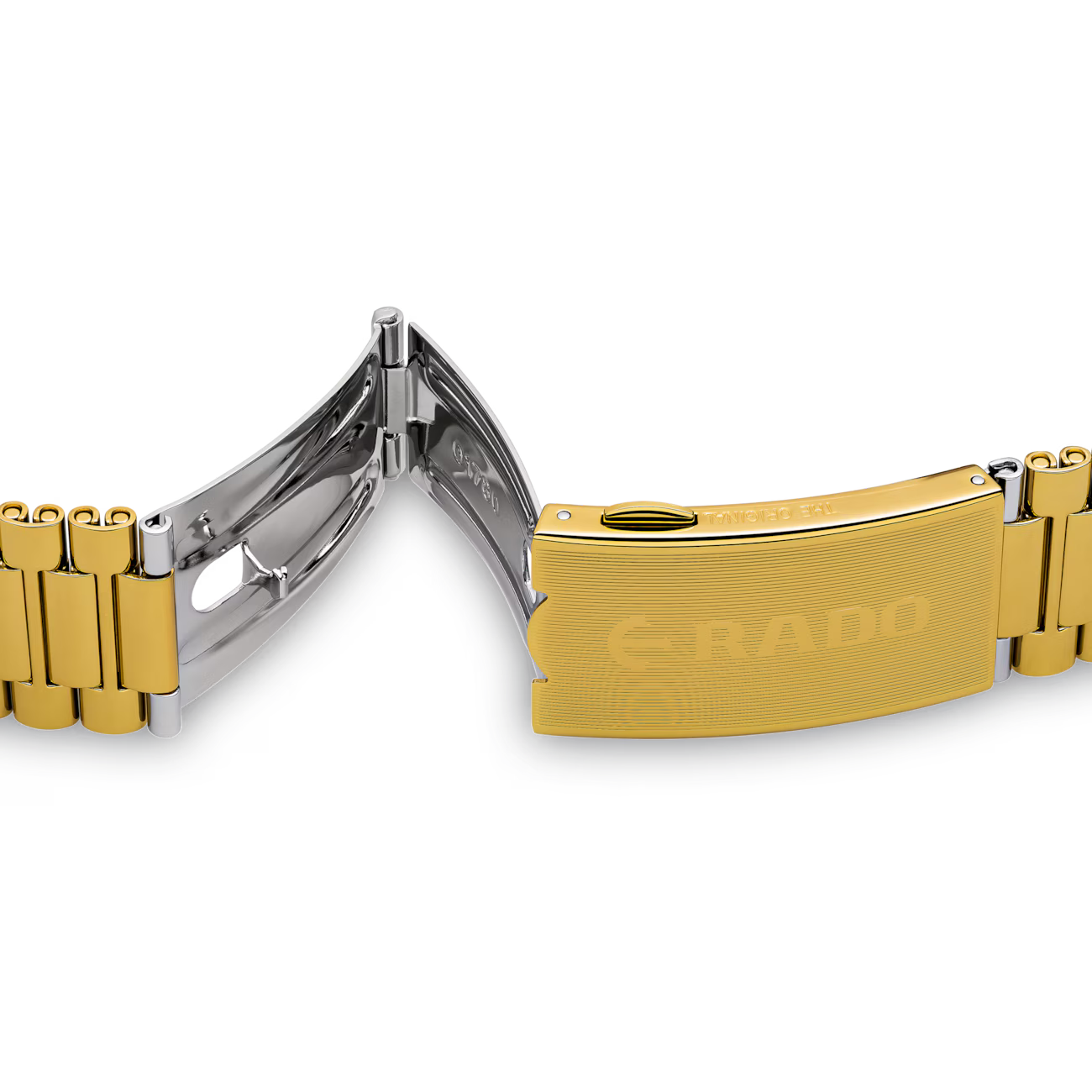 Rado The Original R12413523 – Men's Automatic Yellow Gold PVD Stainless Steel Watch, Blue Dial, Diamond Markers, Sapphire Crystal & 30M WR