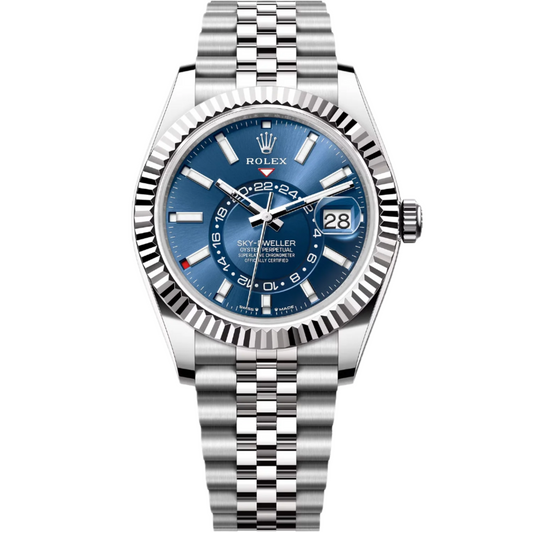 Rolex Sky-Dweller Blue Dial Stainless Steel & 18K White Gold Jubilee Men's Watch 336934-0006