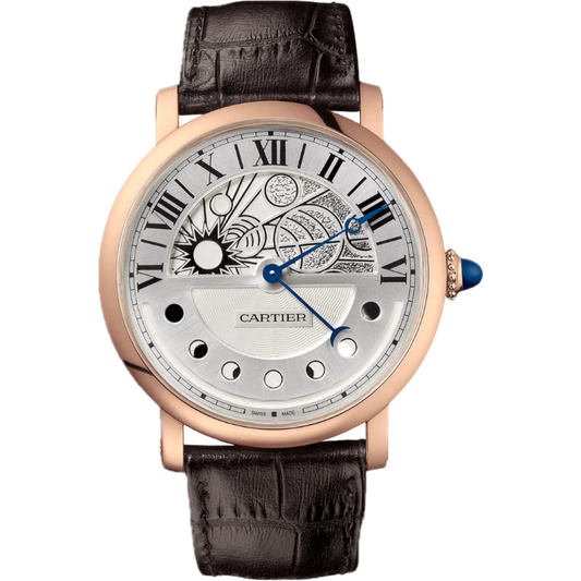 Cartier Rotonde White Galvanized Guilloche Dial Men's Watch W1556243 | Luxero