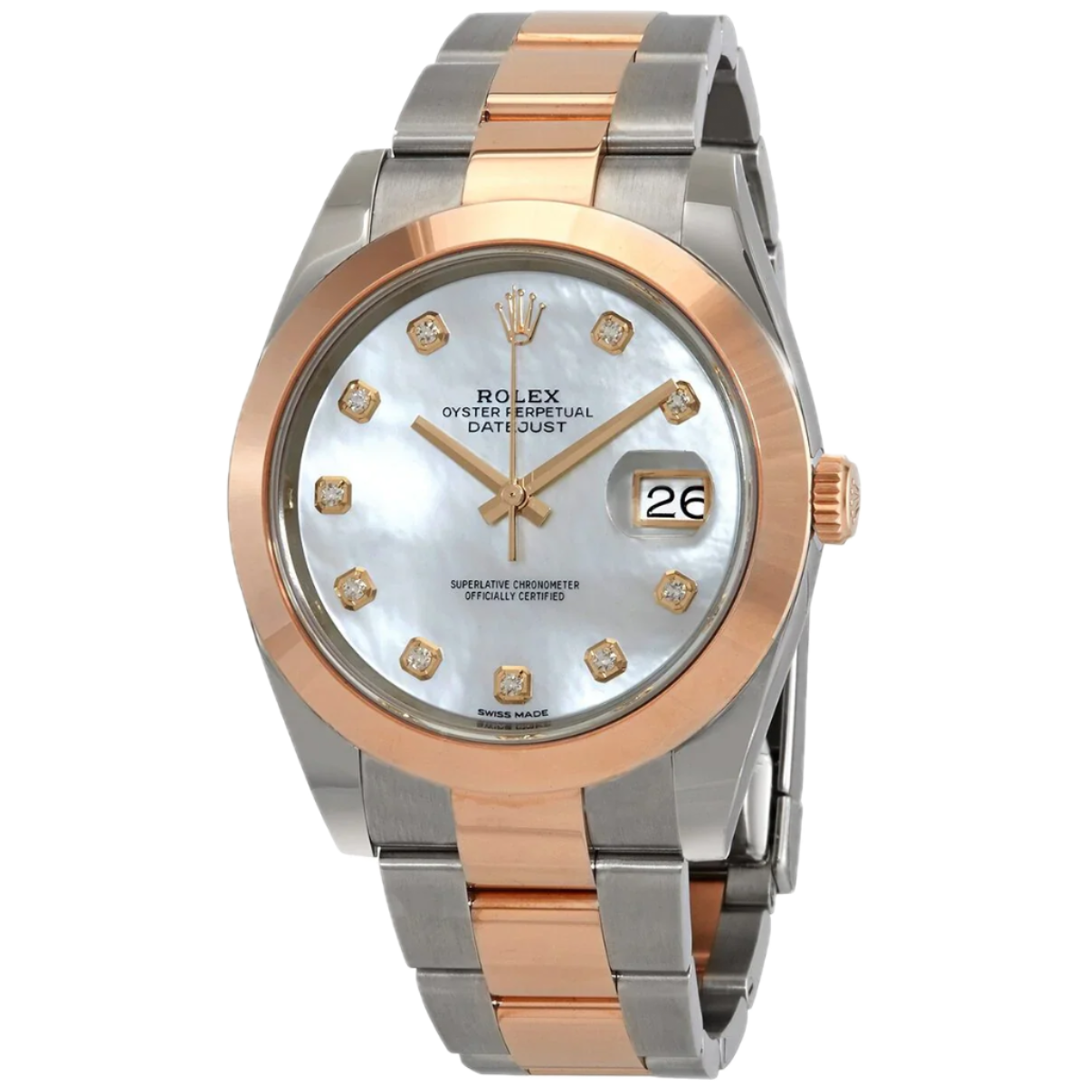 Rolex Datejust 41 Mother of Pearl Diamond Dial Everose Gold Jubilee Watch 126301 MDO