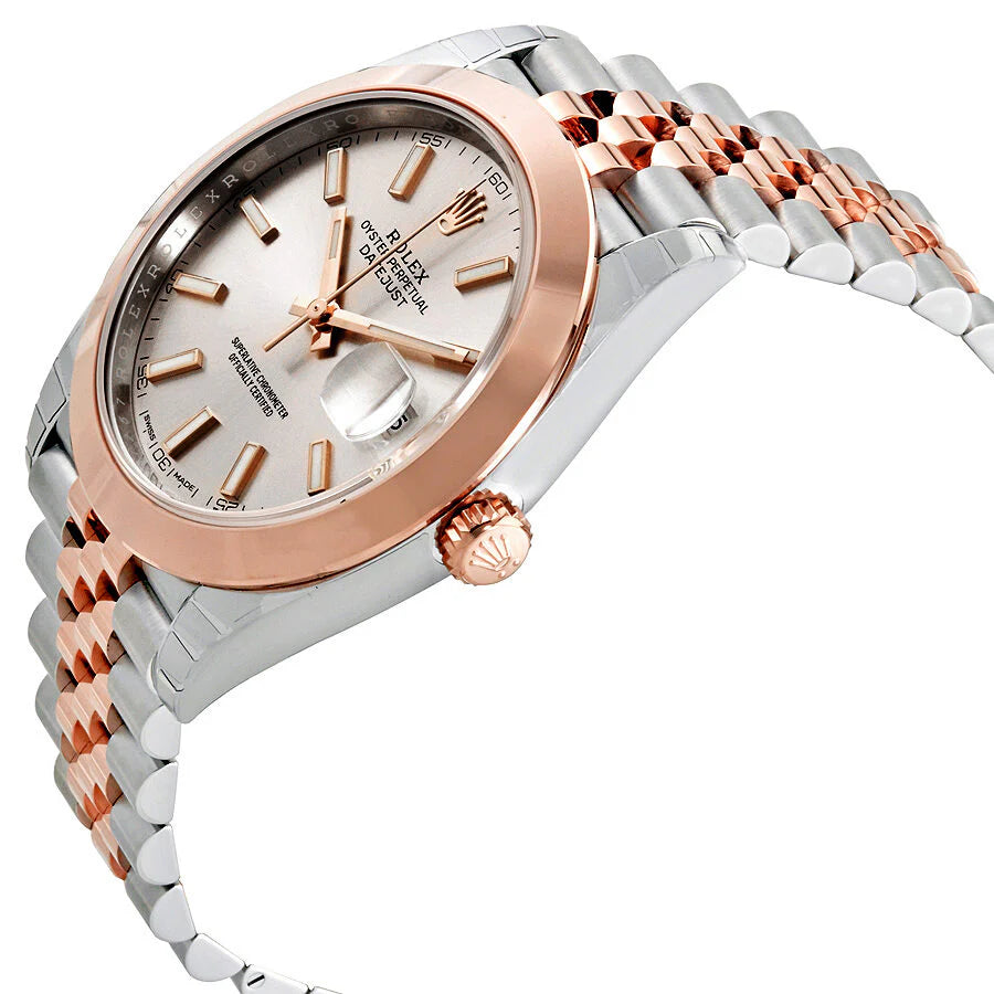 Rolex Datejust 41 Sundust Dial Stainless Steel & 18K Everose Gold Jubilee Men's Watch 126301SNSJ