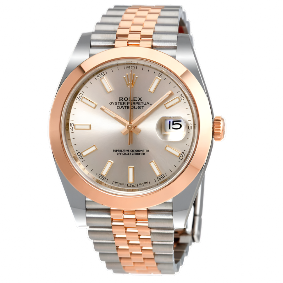 Rolex Datejust 41 Sundust Dial Stainless Steel & 18K Everose Gold Jubilee Men's Watch 126301SNSJ