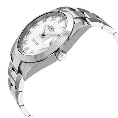 Rolex Datejust 41 White Dial Roman Numerals Stainless Steel Men's Watch 126300WRO