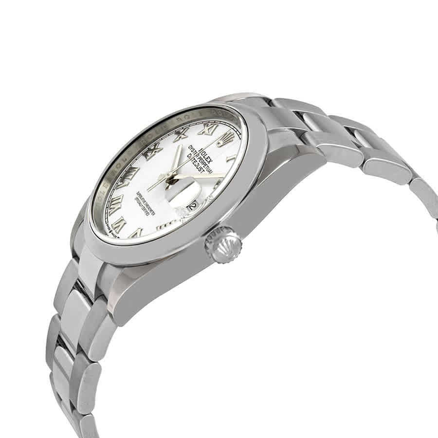 Rolex Datejust 36 White Roman Dial Domed Bezel Stainless Steel Oyster Watch 126200WRO