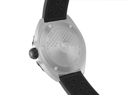 Tag Heuer Formula 1 WAZ1110.FT8023 – Men's 41mm Stainless Steel Quartz Sport Watch with Black Dial, Titanium Carbide Bezel & Rubber Strap