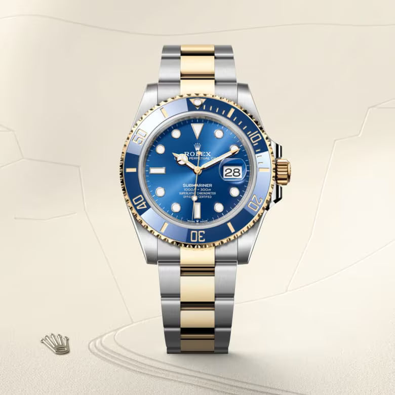 Rolex Submariner M126613LB-0002 – Men's 41mm Stainless Steel & 18kt Yellow Gold Watch with Blue Dial, Cerachrom Bezel & 300M Water Resistance