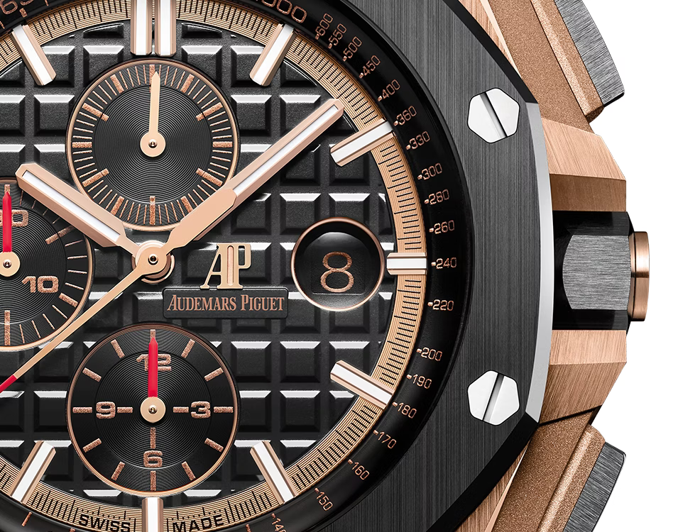 Audemars Piguet Royal Oak Offshore Chronograph Automatic Black Dial 18kt Pink Gold Men’s Watch 26401.RO.OO.A002.CA.01