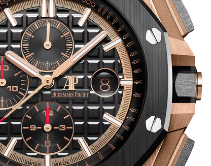 Audemars Piguet Royal Oak Offshore Chronograph Automatic Black Dial 18kt Pink Gold Men’s Watch 26401.RO.OO.A002.CA.01