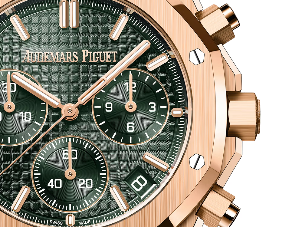 Audemars Piguet Royal Oak Chronograph Automatic Green Dial 18kt Rose Gold Men’s Watch 26240OR.OO.1320OR.08
